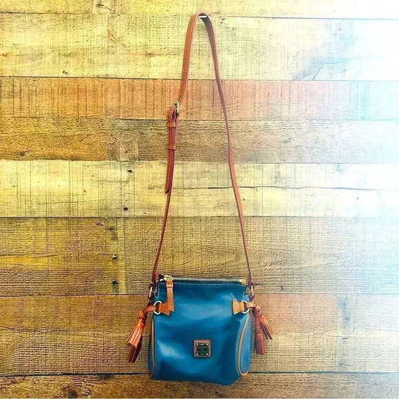Doooney & Bourke Florentine Leather Mini Zip Crossbody With Tassels - Picture 1 of 15